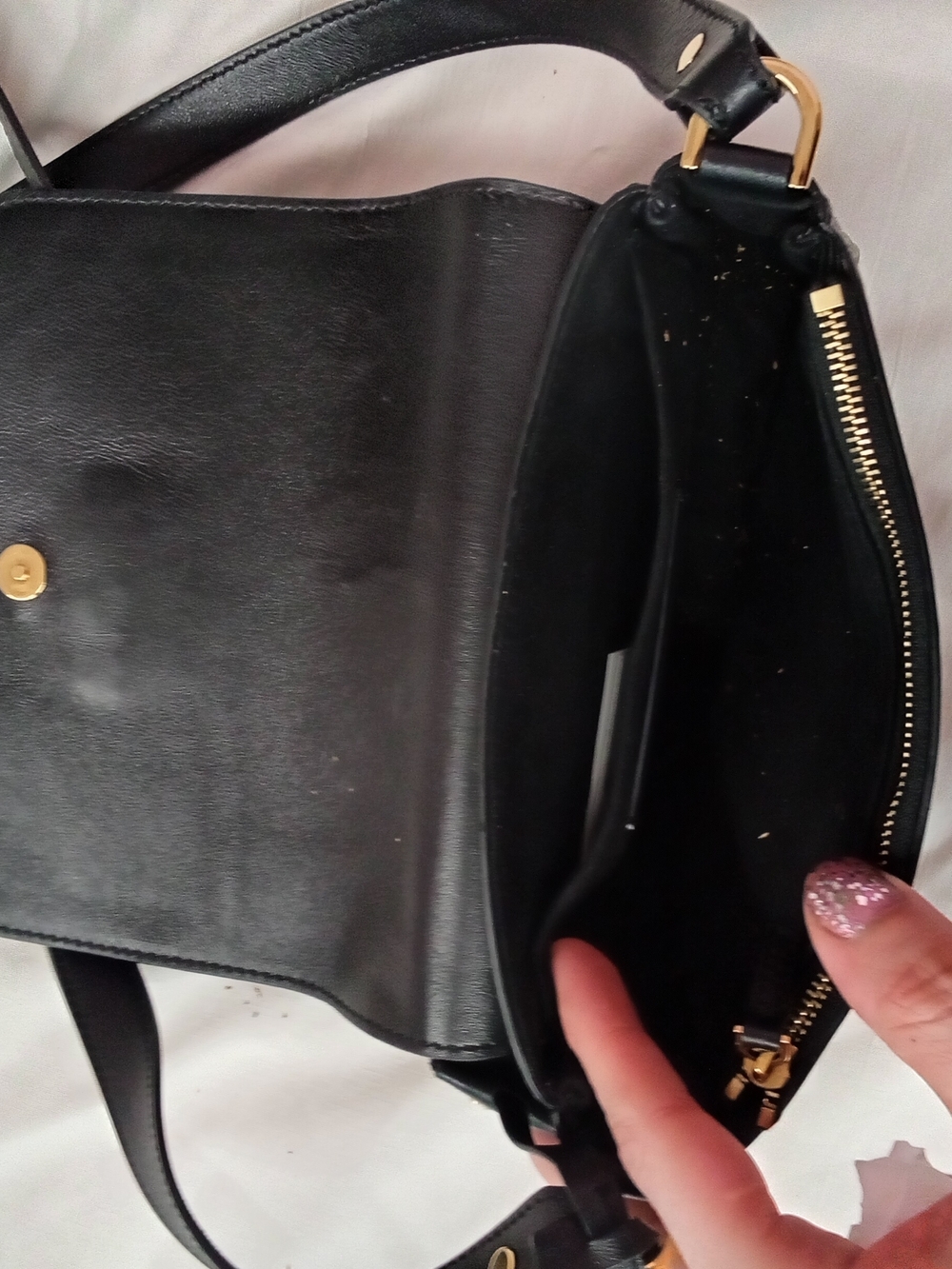 Versace Black Leather Crossbody Bag - Picture 6 of 10